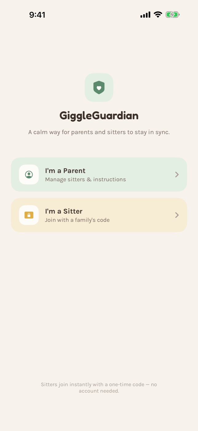 GiggleGuardian: Parents and sitters, one app